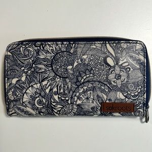 Sakroots Artist Circle Navy Blue Spirit Desert Large Wallet